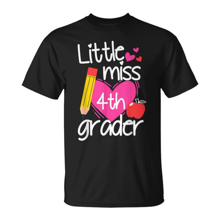 Little Miss 4Th Grade First Day Of Hello 4Th Grade Girls  Unisex T-Shirt