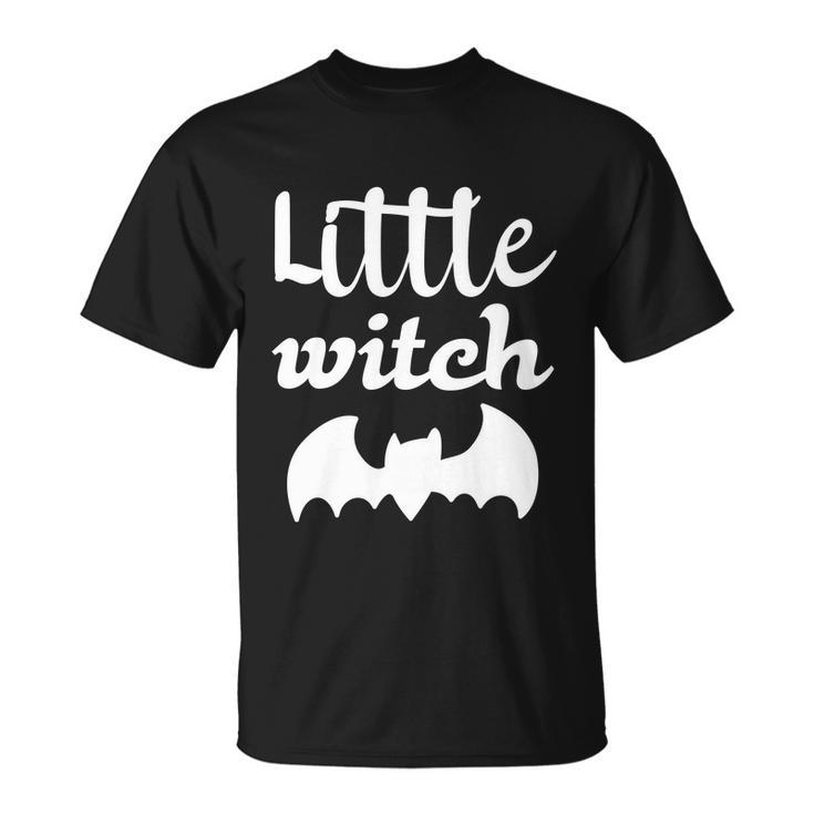 Little Witch Bat Funny Halloween Quote Unisex T-Shirt