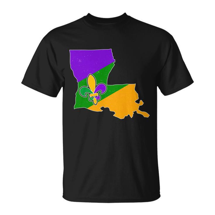 Louisiana Mardi Gras Fleur De Lis T-shirt