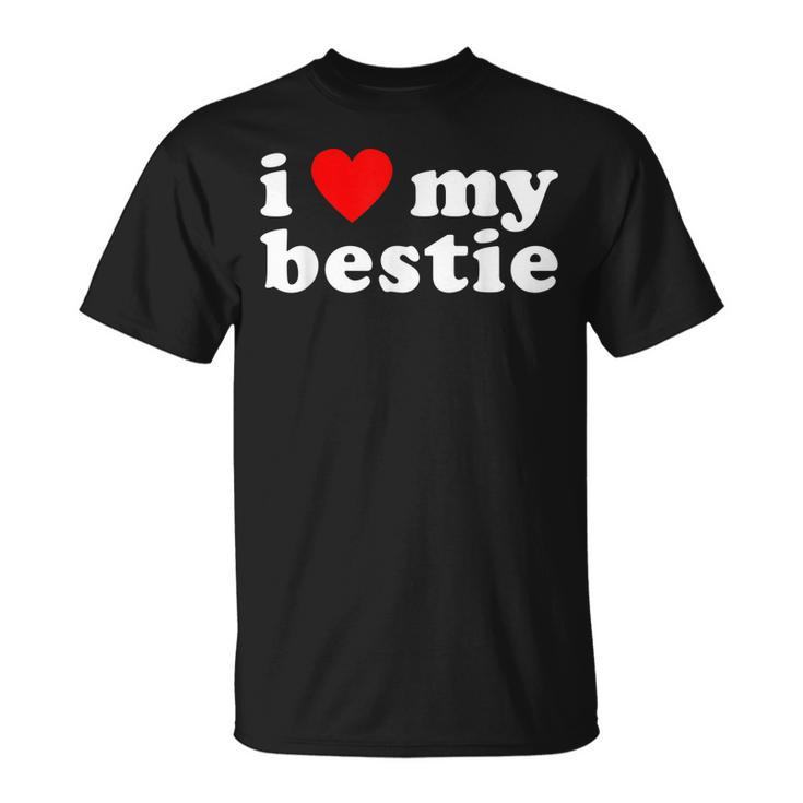 I Love My Bestie Best Friend Bff Cute Matching Friends Heart T-shirt