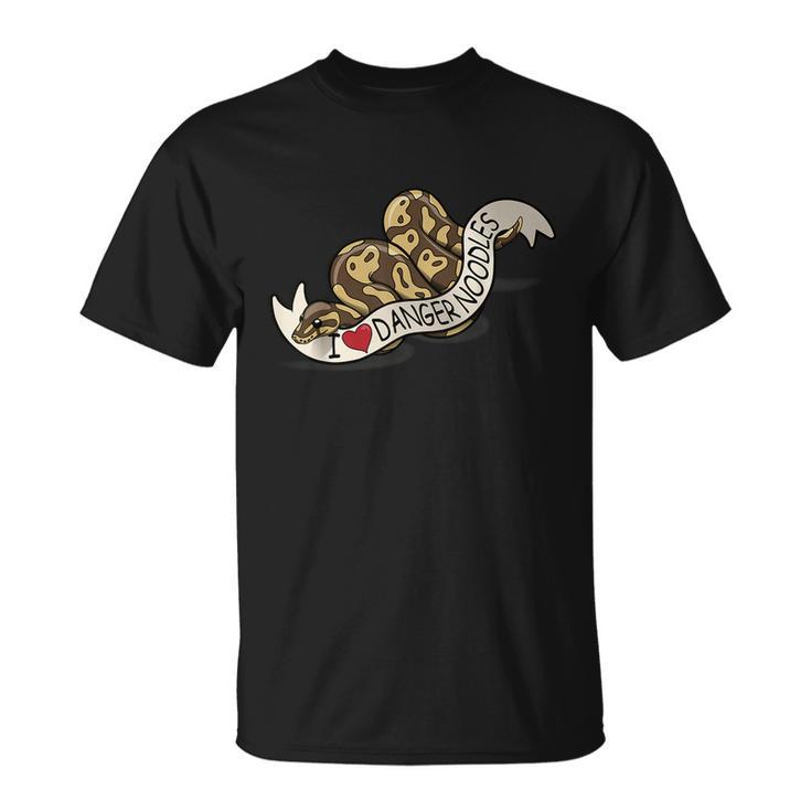 I Love Danger Noodles Ball Python Cute T-Shirt