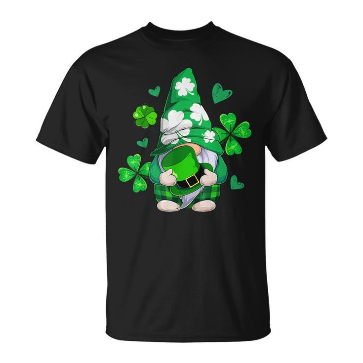 Love Gnomes Irish Shamrock St Patricks Day Four Leaf Clover T-shirt