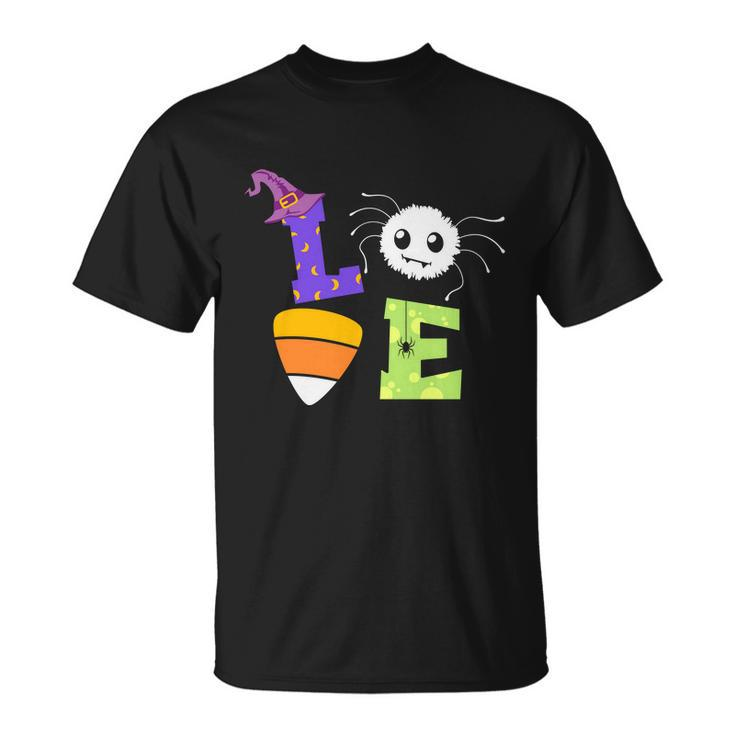 Love Witch Hat Halloween Quote Unisex T-Shirt