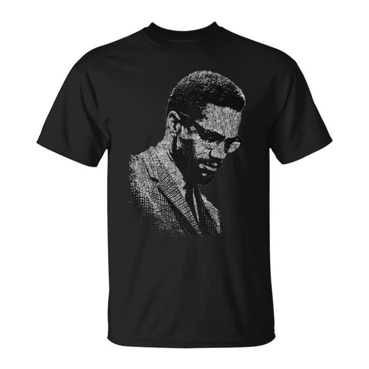 Malcolm X Black And White Portrait Tshirt Unisex T-Shirt