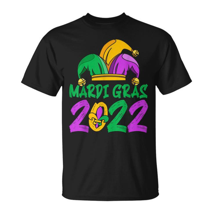 Mardi Gras Mardi Gras 2022 Beads Mask Feathers V3 T-shirt