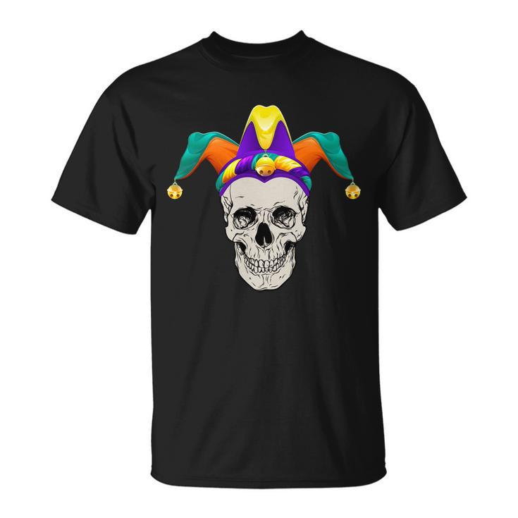 Mardi Gras Skull Party Hard Unisex T-Shirt