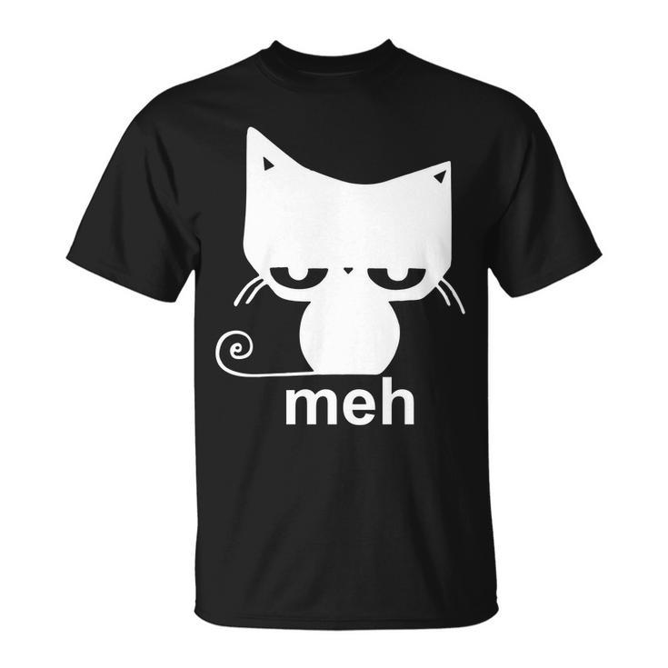 Meh Cat Funny Meme Unisex T-Shirt