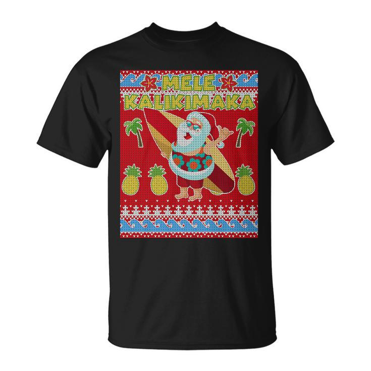 Mele Kalikimaka Santa Ugly Christmas V2 Unisex T-Shirt