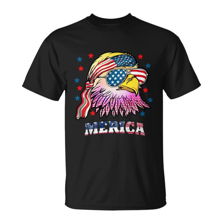 Merica Bald Eagle Mullet American Flag 4Th Of July Gift Unisex T-Shirt