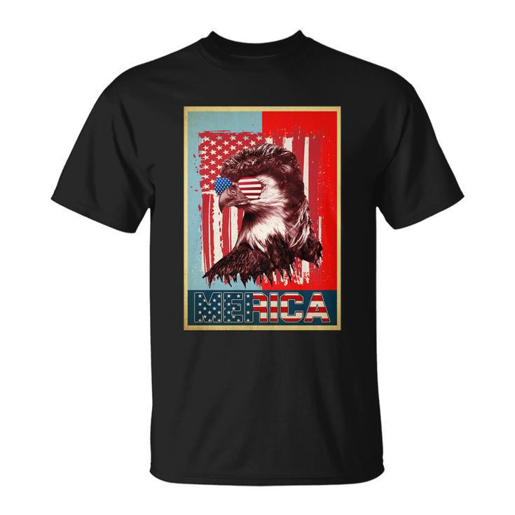 Merica Eagle Mullet 4Th Of July American Flag Vintage Usa Gift Unisex T-Shirt