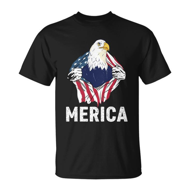 Merica Eagle Mullet 4Th Of July Funny Usa American Flag Great Gift Unisex T-Shirt
