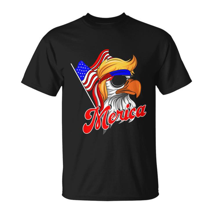 Merica Patriotic Eagle Mullet 4Th Of July American Flag Great Gift Unisex T-Shirt