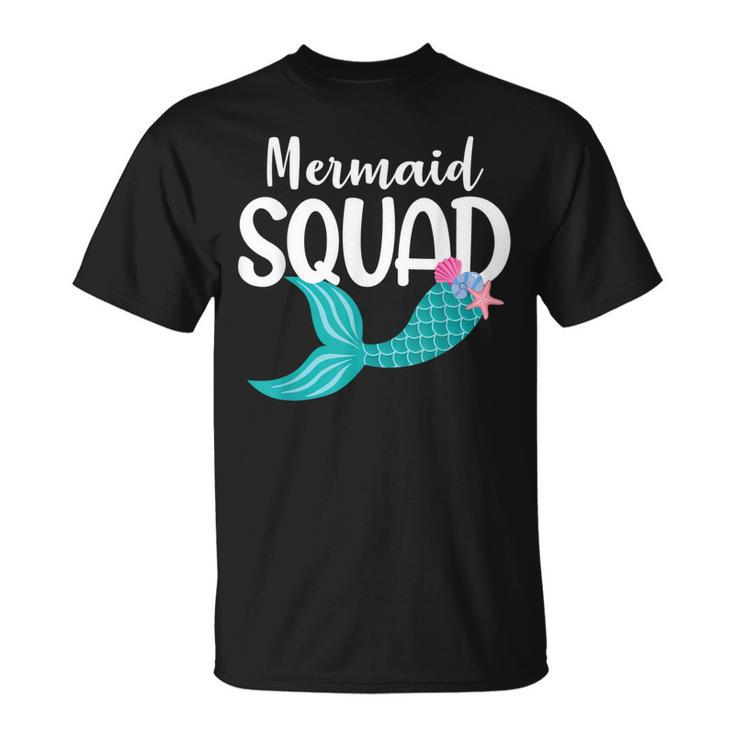 Mermaid Squad Birthday Princess Toddler Girls Birthday  Unisex T-Shirt