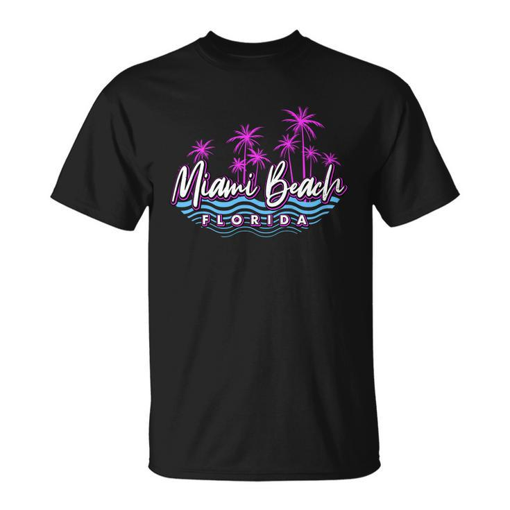 Miami Beach Florida Neon Tshirt Unisex T-Shirt