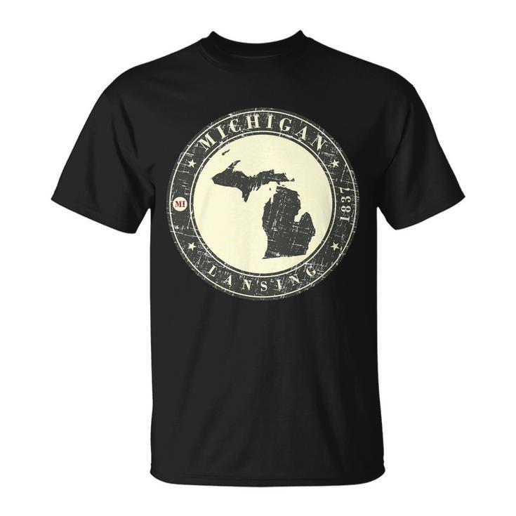 Michigan Lansing Retro T-shirt