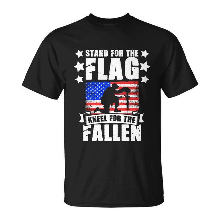 Military American Flag Soldier Veteran Day Memorial Day Gift Unisex T-Shirt