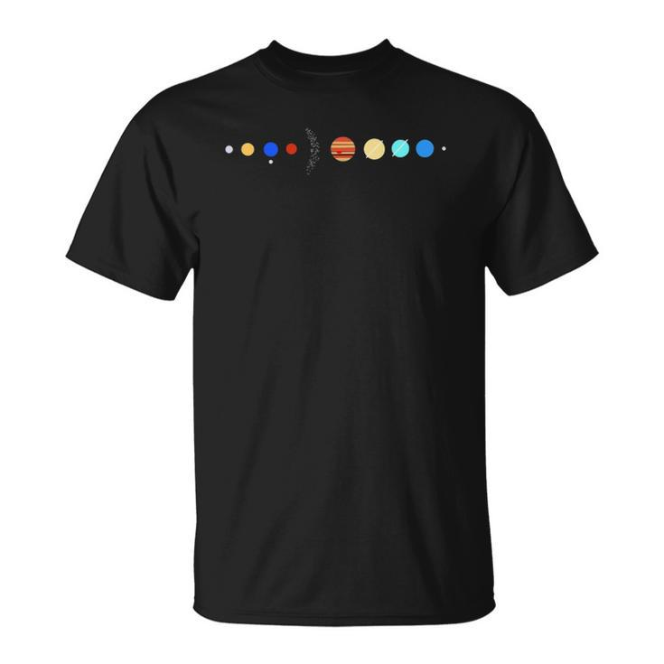 Minimalist Solar System &8211 Planets Asteroid Belt And Co T-shirt