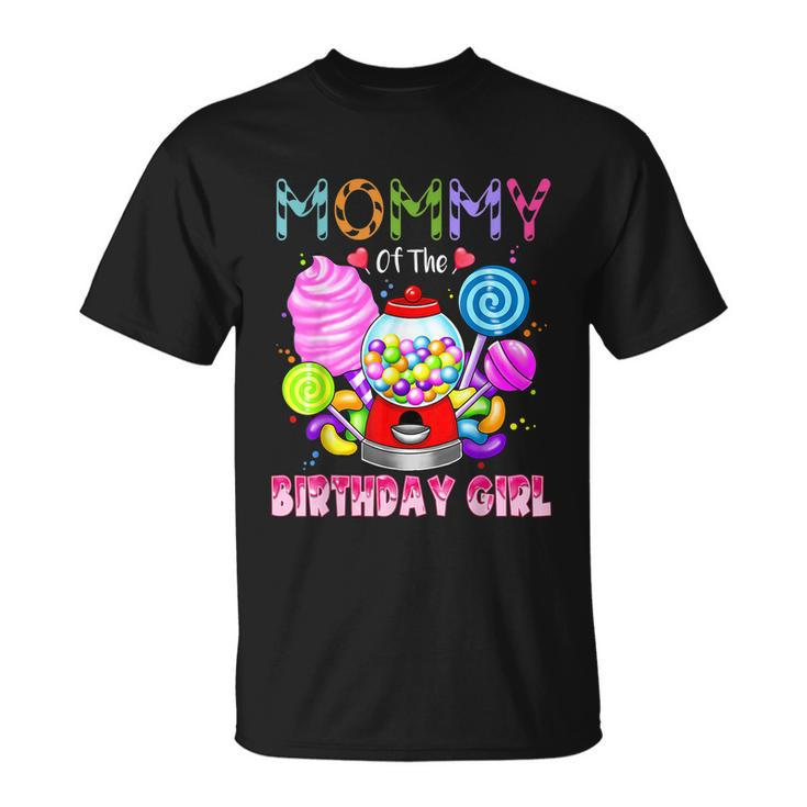 Mommy Of The Birthday Girl Candyland Candy Birthday Party Unisex T-Shirt