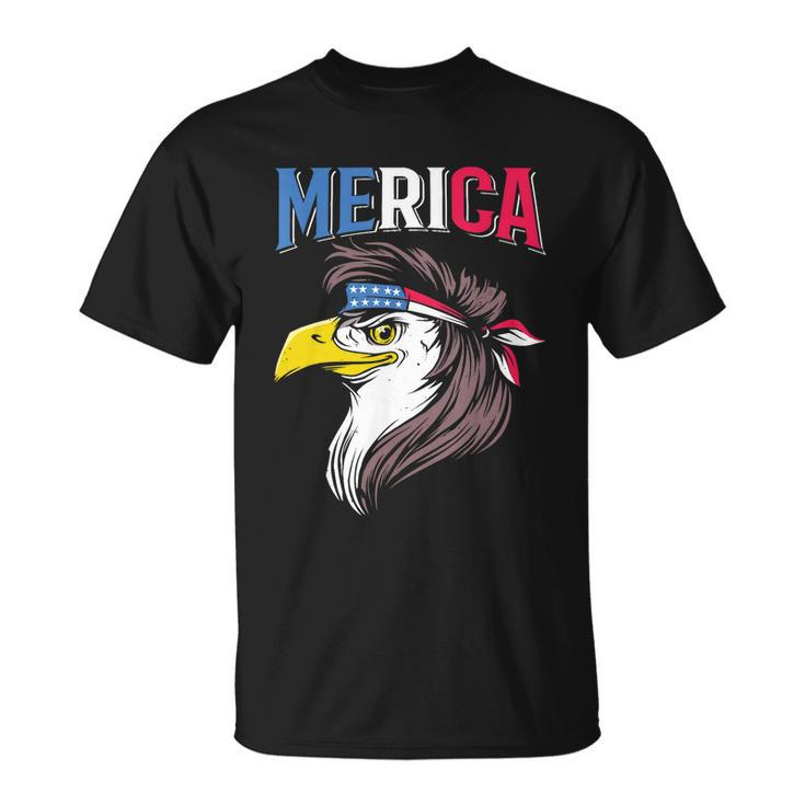 Mullet Eagle American Flag Usa Bird 4Th Of July Merica Gift Unisex T-Shirt