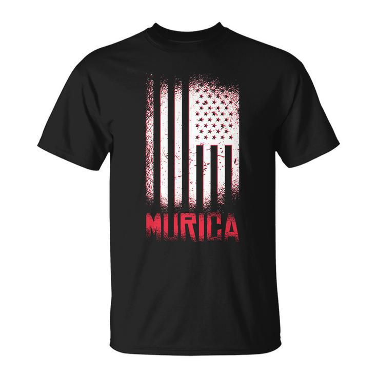 Murica American Flag Patriotic Unisex T-Shirt