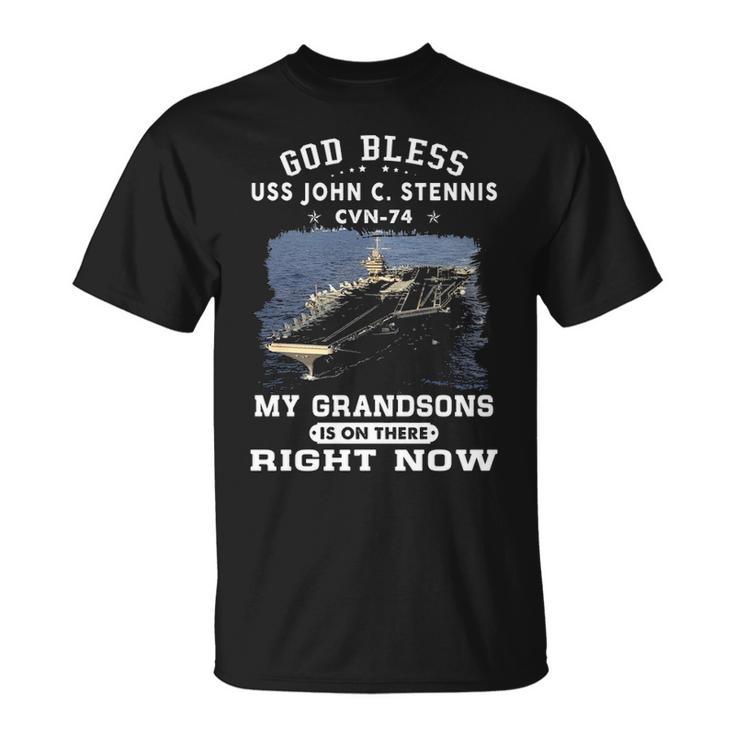 My Grandsons Is On Uss John C Stennis Cvn 74 Cvn Unisex T-Shirt