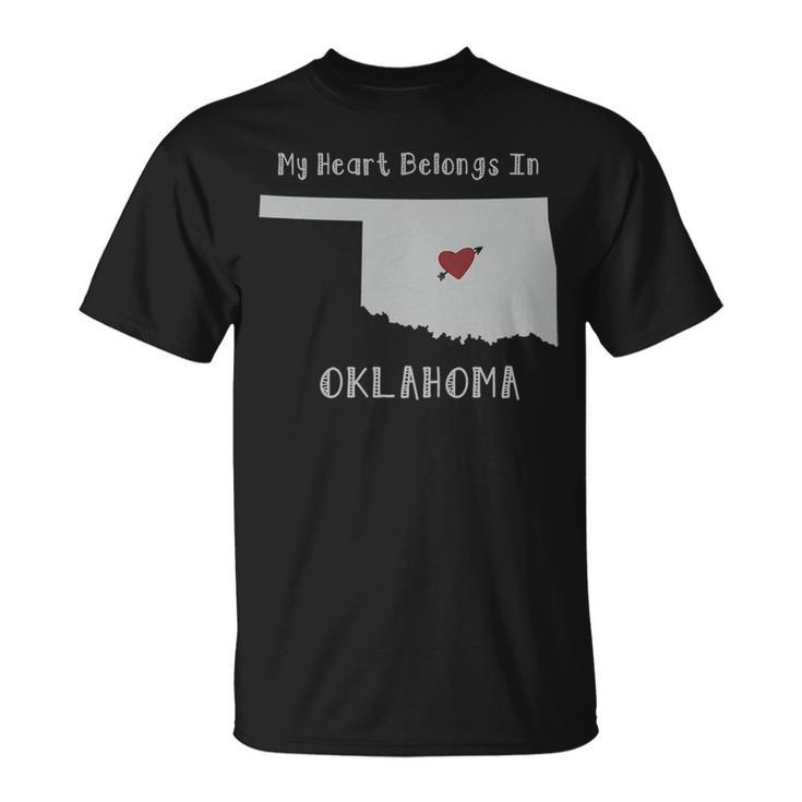 My Heart Belongs In Oklahoma Unisex T-Shirt