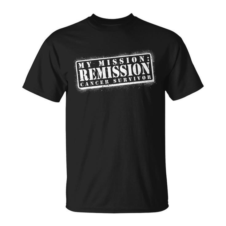 My Mission Remission Cancer Survivor Stamp Unisex T-Shirt