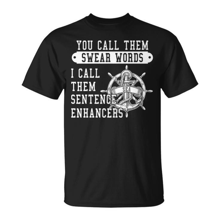 Navy I Call Them Sentence Enhancers Unisex T-Shirt