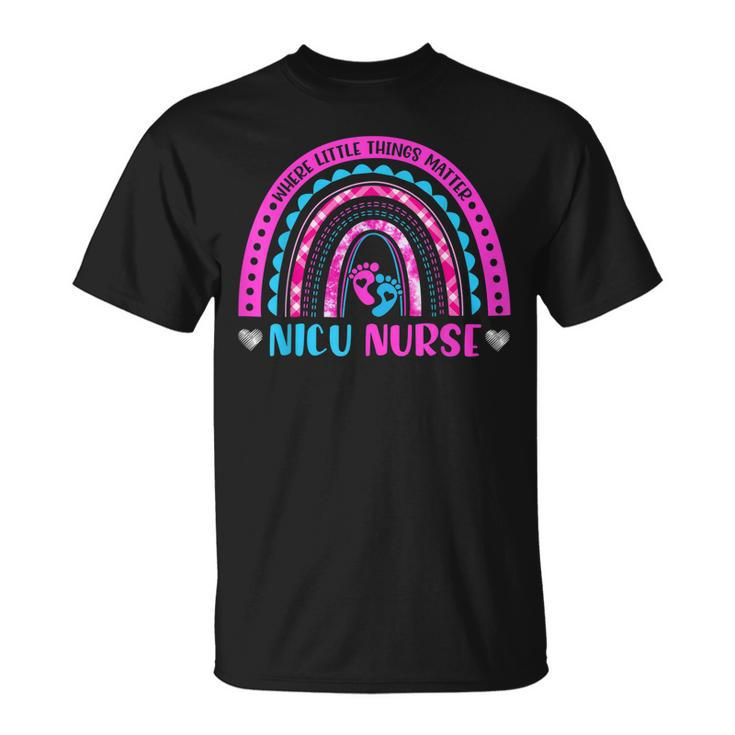 Nicu Nurse Neonatal Nurse Labor And Delivery Leopard Rainbow  V3 Unisex T-Shirt