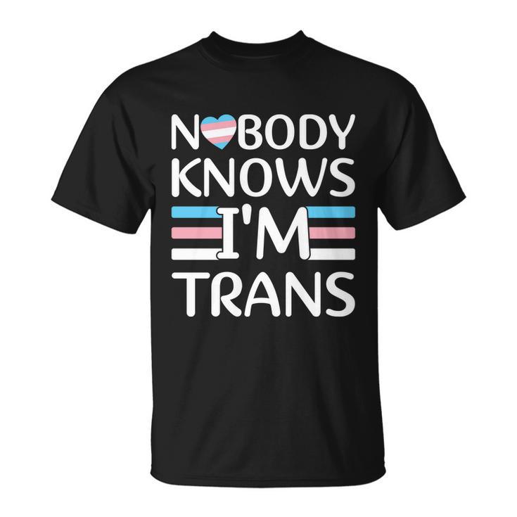 Nobody Knows Im Trans Transgender Pride Month Unisex T-Shirt