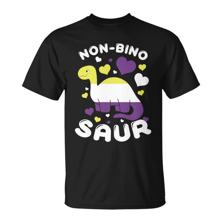 Non Bino Saur Dinosaur Aagender Pride Month Unisex T-Shirt