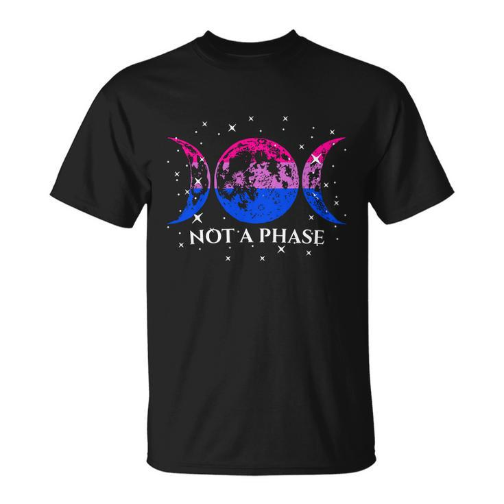 Not A Phase Moon Lgbt Trans Pride Bisexual Lgbt Pride Moon Unisex T-Shirt