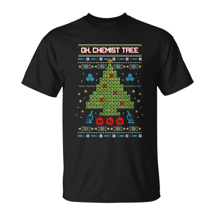 Oh Chemist Tree Chemistry Tree Christmas Science Unisex T-Shirt