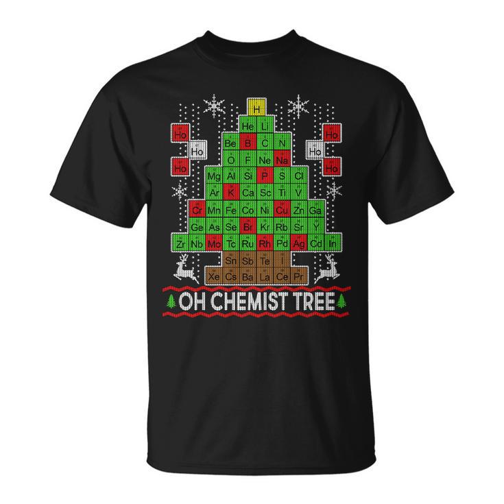 Oh Chemist Tree Ugly Christmas Sweater Tshirt Unisex T-Shirt