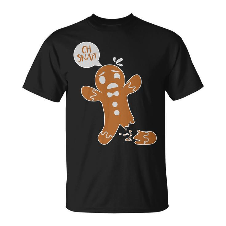 Oh Snap Funny Gingerbread Christmas Unisex T-Shirt
