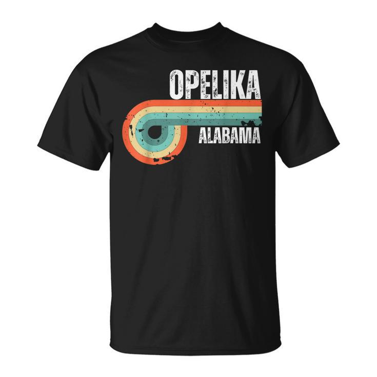 Opelika City Alabama State Vintage Retro Souvenir T-shirt