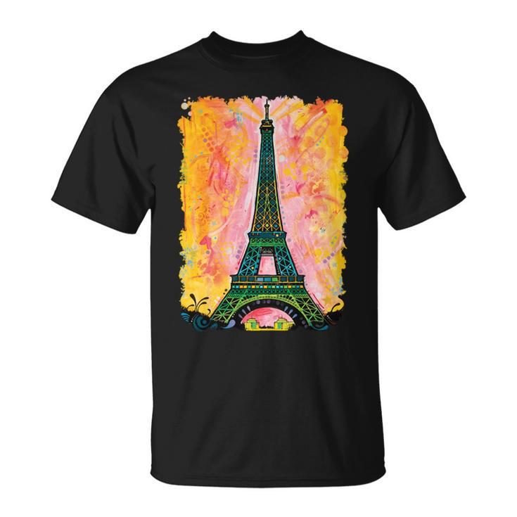 Paris France Colorful Eiffel Tower Unisex T-Shirt