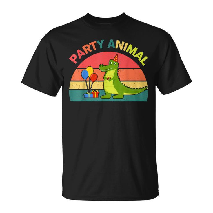 Party Animal Alligator Birthday Toddler Alligator T-shirt
