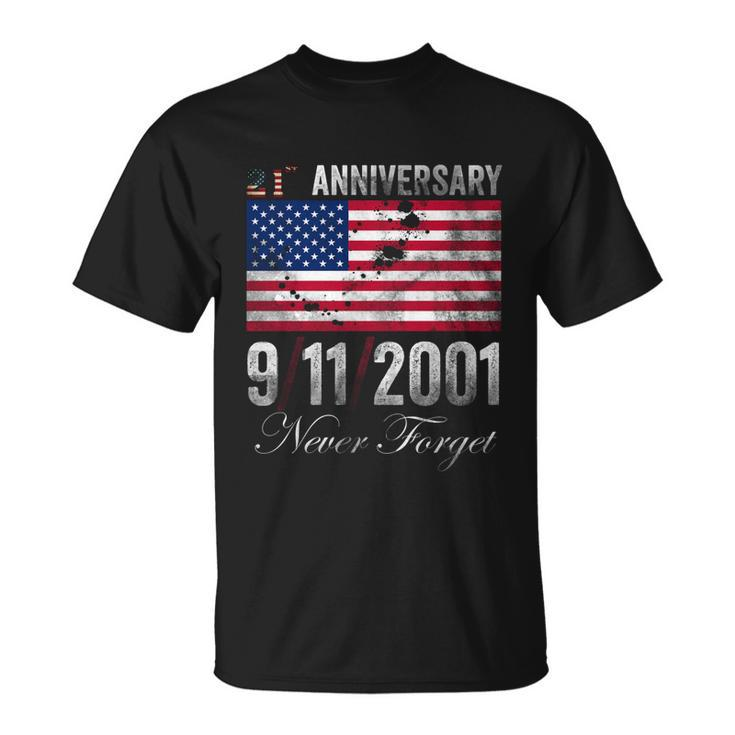 Patriot Day 911 We Will Never Forget Tshirtnever September 11Th Anniversary V3 T-shirt