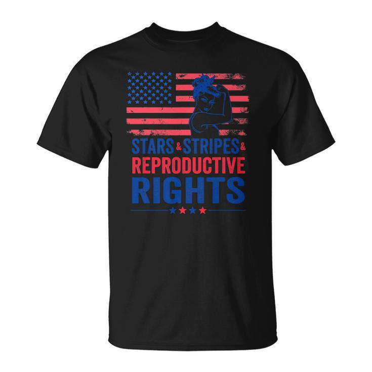 Patriotic 4Th Of July  Stars Stripes Reproductive Right Unisex T-Shirt