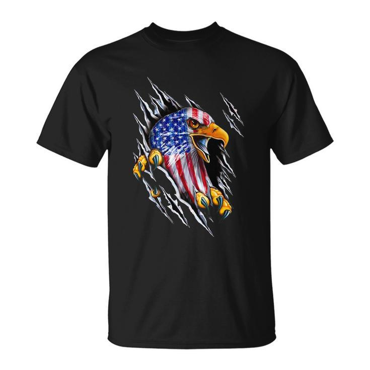 Patriotic Eagle Shirt 4Th Of July Usa American Flag Unisex T-Shirt