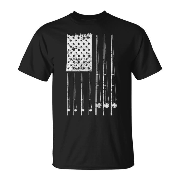Patriotic Fishing American Flag Tshirt Unisex T-Shirt