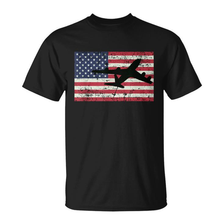 Patriotic Kc135 Stratotanker Jet American Flag Unisex T-Shirt