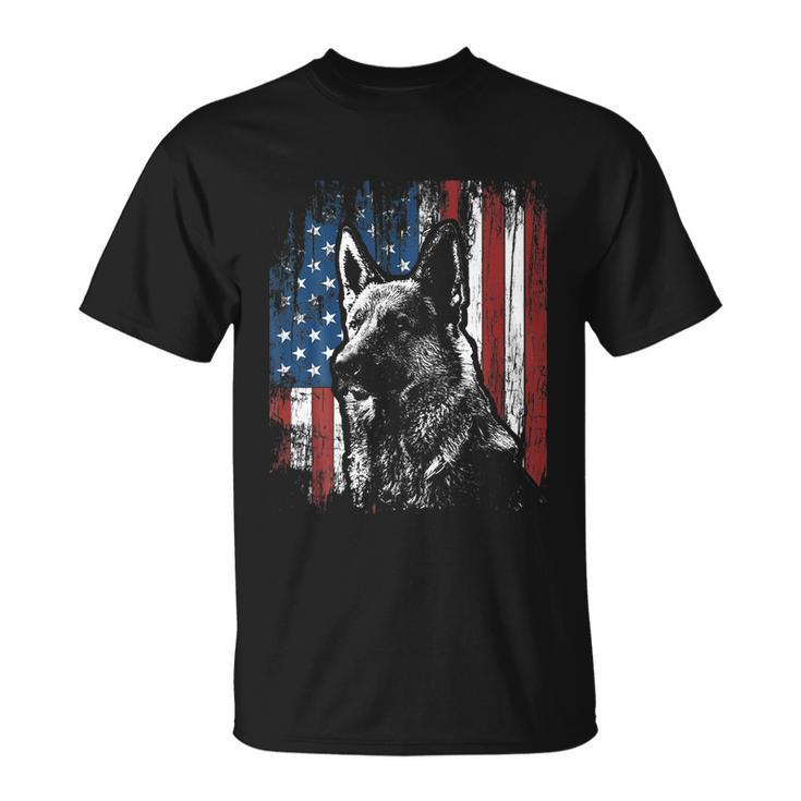Patrioticgiftgermangiftshepherdgiftamericangiftflag Dog Gift Men Women Gift Unisex T-Shirt