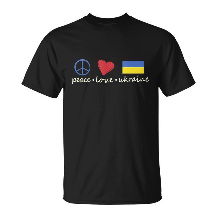 Peace Love Ukraine Ukrainian Flag Tshirt Unisex T-Shirt