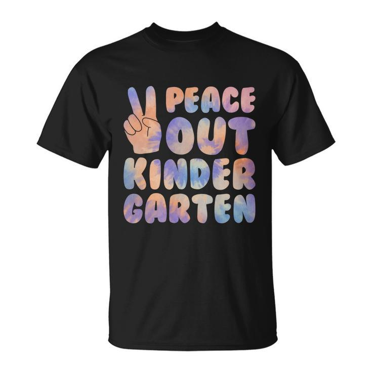 Peace Out Kindergarten Grade 2022 Happy Last Day Of School Cool Gift Unisex T-Shirt