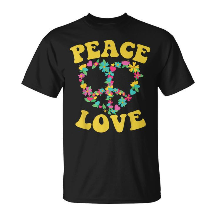 Peace Sign Love 60S 70S Tie Dye Hippie Halloween Costume  V7 Unisex T-Shirt