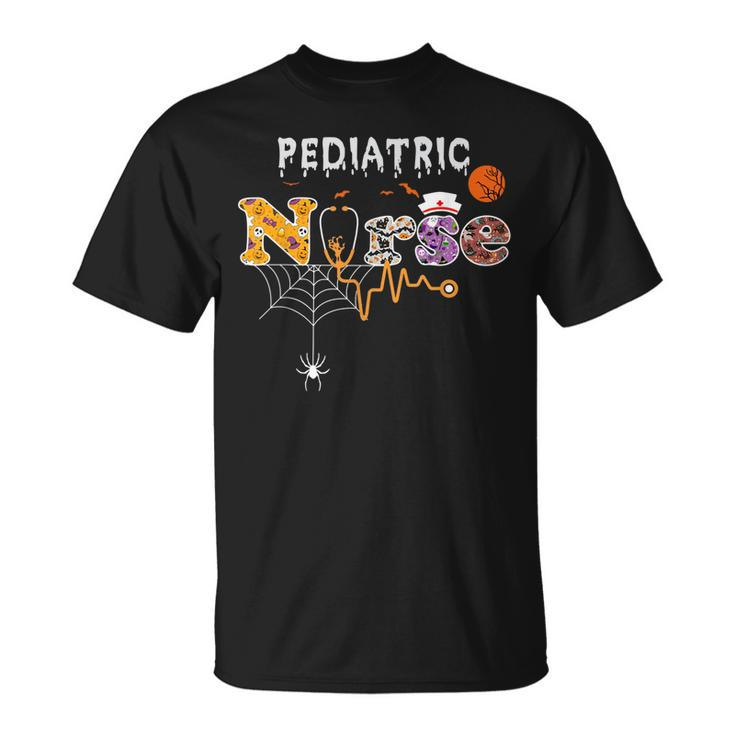 Pediatric Nurse Halloween Costume Stethoscope Spider Witch  Unisex T-Shirt