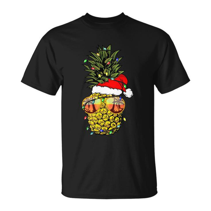Pineapple Christmas Tree Or Christmas In July Pineapple Cool Gift Unisex T-Shirt