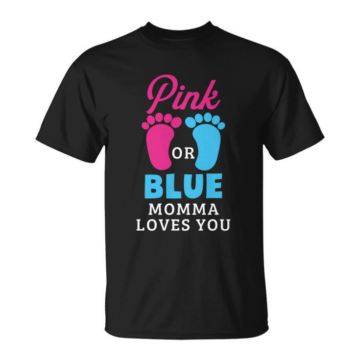 Pink Or Blue Pa Loves You Gender Reveal Meaningful Gift Unisex T-Shirt
